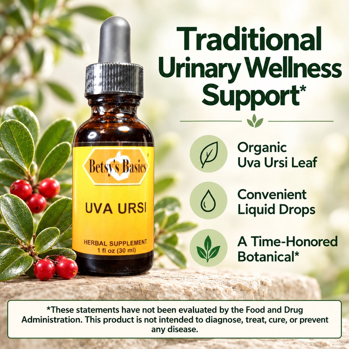 Betsy_s Basics Uva Ursi Liquid Supplement