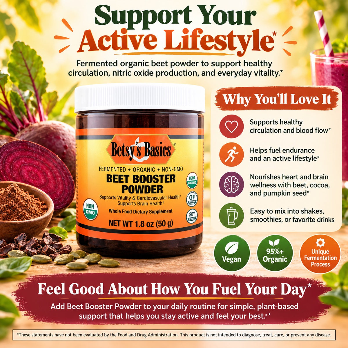 Beet Booster Powder, 1.8 oz (item 089)