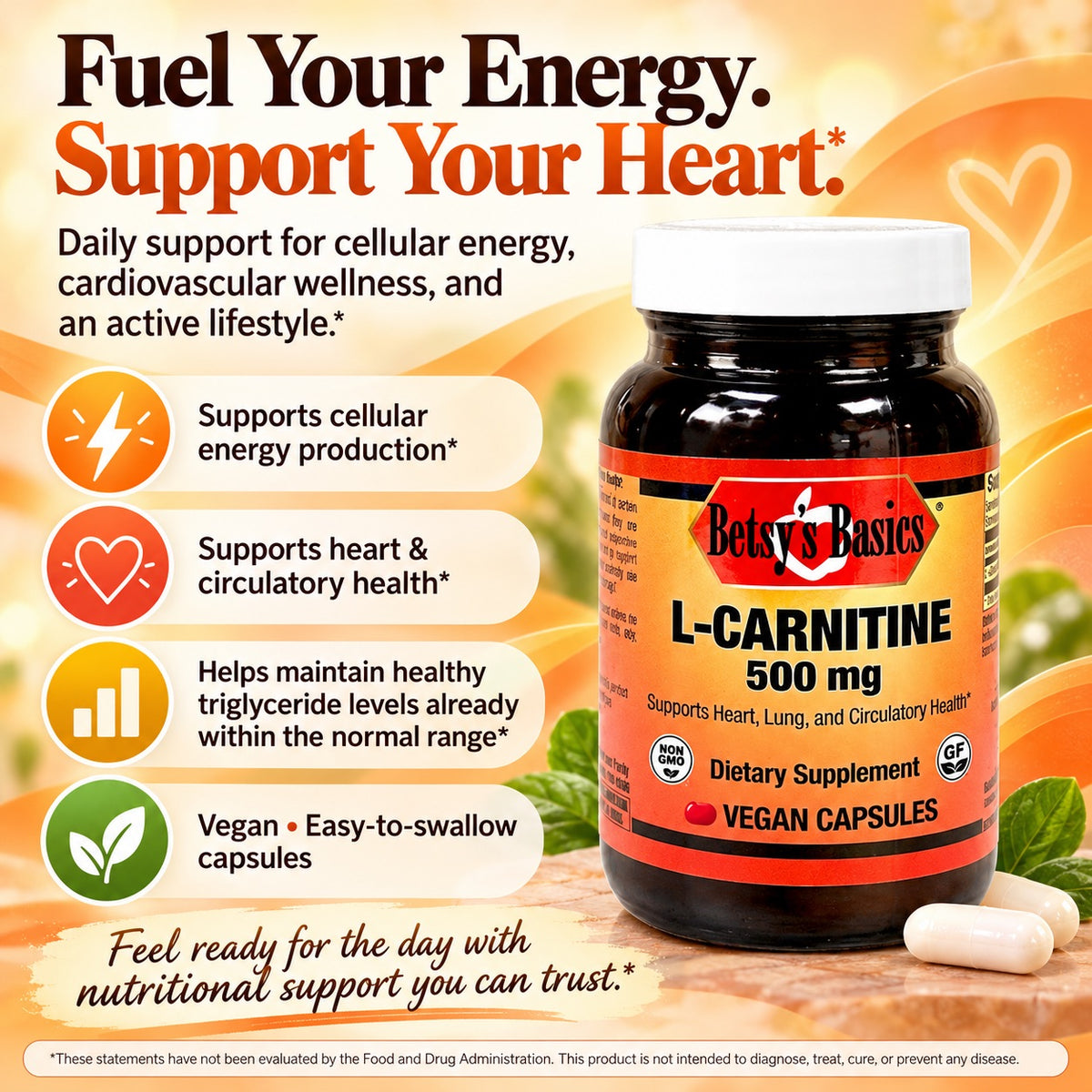 Betsy_s Basics L-Carnitine 500 mg