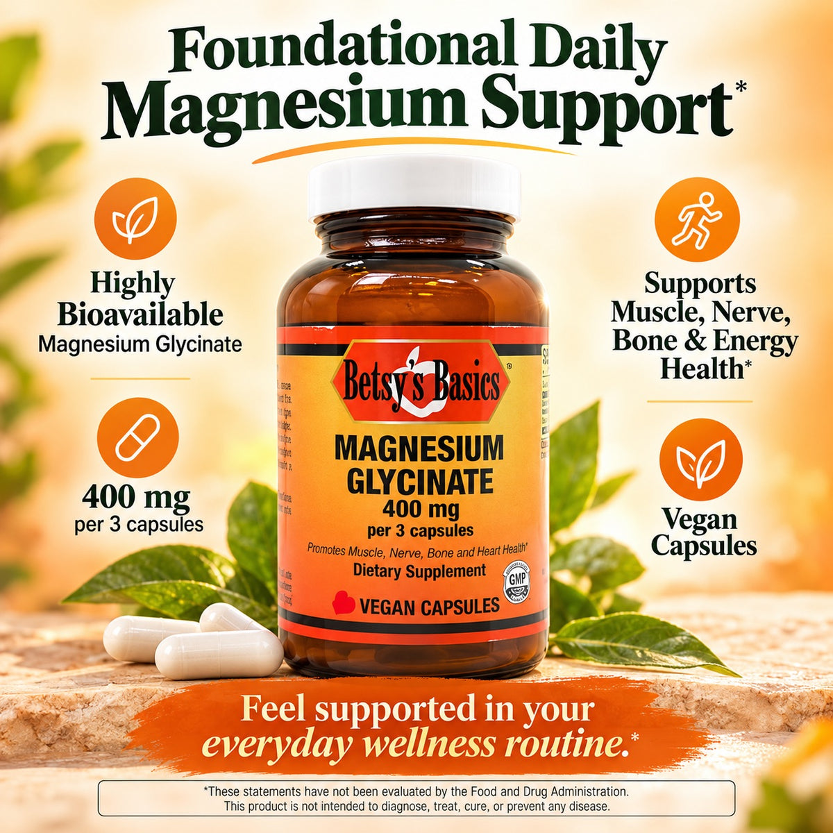 Betsy_s Basics Magnesium Glycinate 400 mg