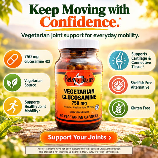 Betsy_s Basics Vegetarian Glucosamine 750 mg Vegetarian Capsules