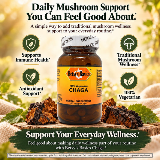 Betsy_s Basics Chaga Herbal Supplement