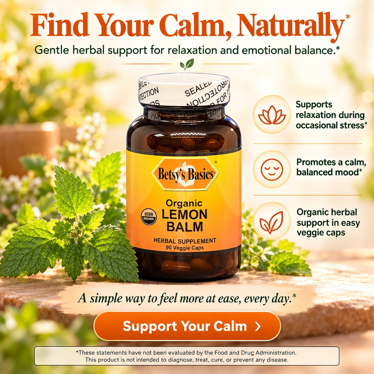 Betsy_s Basics Organic Lemon Balm