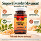 Bottle of Betsy's Basics Boswellia 450 mg on a pale background with callouts like supports a healthy inflammatory response and standardized to 65% boswellic acids