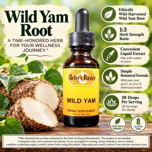 Betsy_s Basics Wild Yam Liquid Herbal Supplement