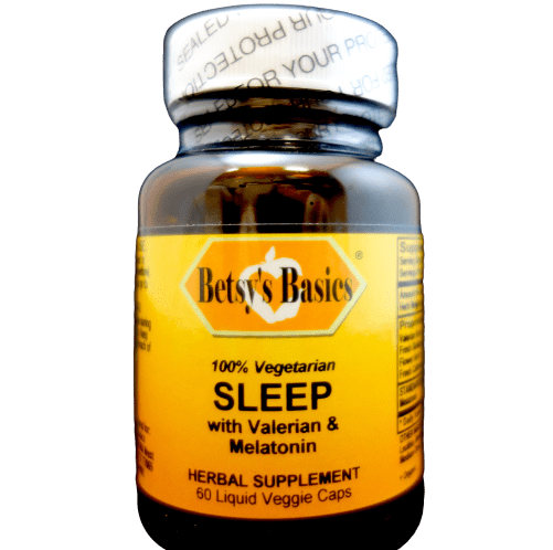 Betsy_s Basics Sleep with Valerian and Melatonin Liquid Veggie Caps