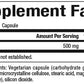 Natural Factors Quercetin 500 mg Supplement Facts