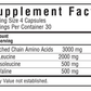 Bluebonnet Nutrition BCAAs Supplement Facts