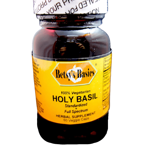 Betsy_s Basics Holy Basil Standardized plus Full Spectrum Powder Veggie Caps
