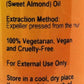 Betsy_s Basics Sweet Almond Carrier Oil Ingredients