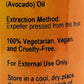 Betsy_s Basics Acocado Carrier Oil Ingredients