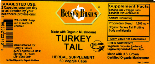 Betsy_s Basics Turkey Tail Organic Mushroom