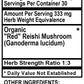 Betsy-s Basics Reishi Mushroom Liquid Supplement Facts
