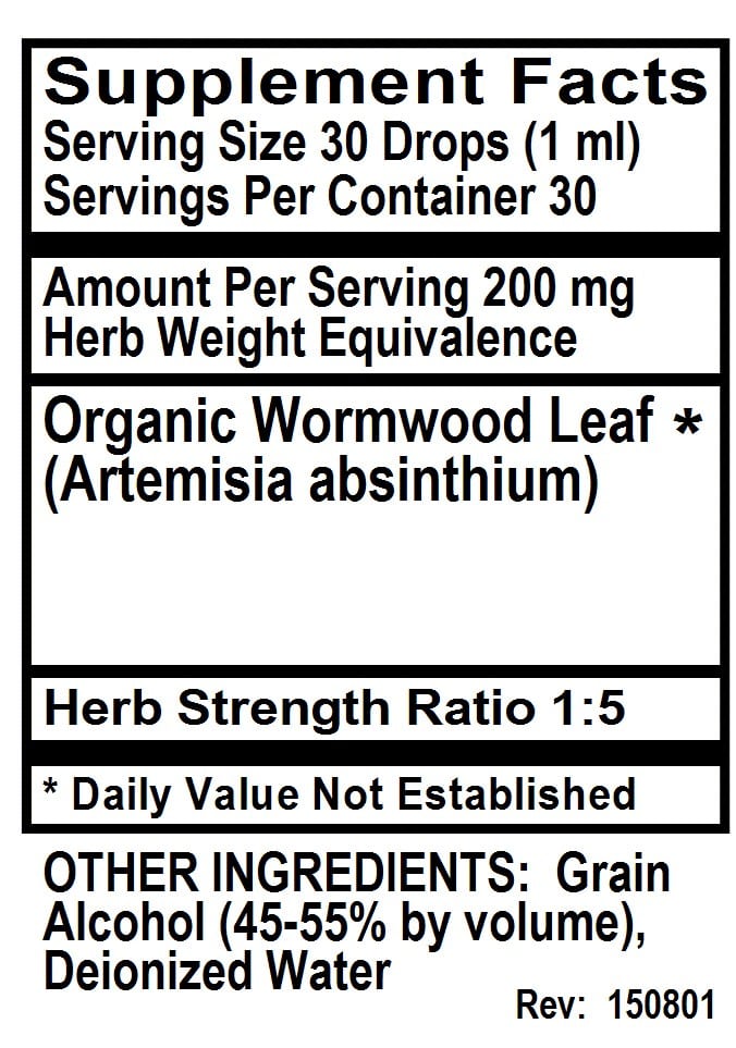 Betsy's Basics Wormwood Supplement Facts