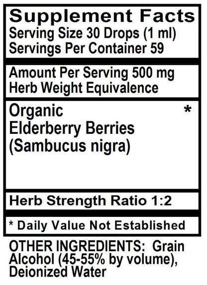 Elderberry Liquid Herbal Extract, oz