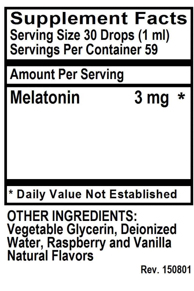 Betsy_s Basics Melatonin Supplement Facts