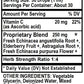 Betsy_s Basics Kid_s Echinacea Plus Alcohol Free Berry Flavor Liquid Supplement Facts