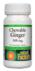 Natural Factors Chewable Ginger 500 mg