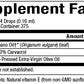 Natural Factors Certified Organic Oil of Oregano Supplement Facts