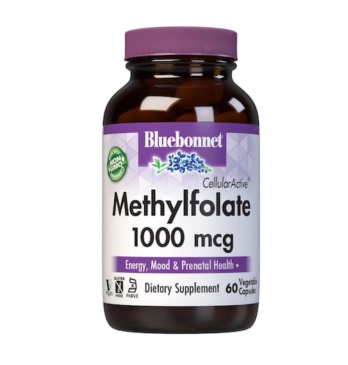 Bluebonnet Nutrition Methylfolate 1000 mcg Vegetable Caps