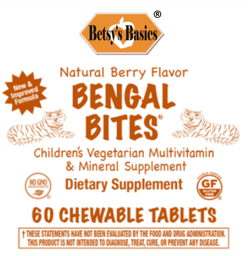 Betsy_s Basics Bengal Bites Kid_s Chewable Multivitamin