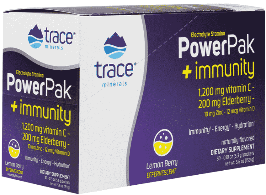 Trace Minerals Electrolyte Stamina PowerPak Plus Immunity