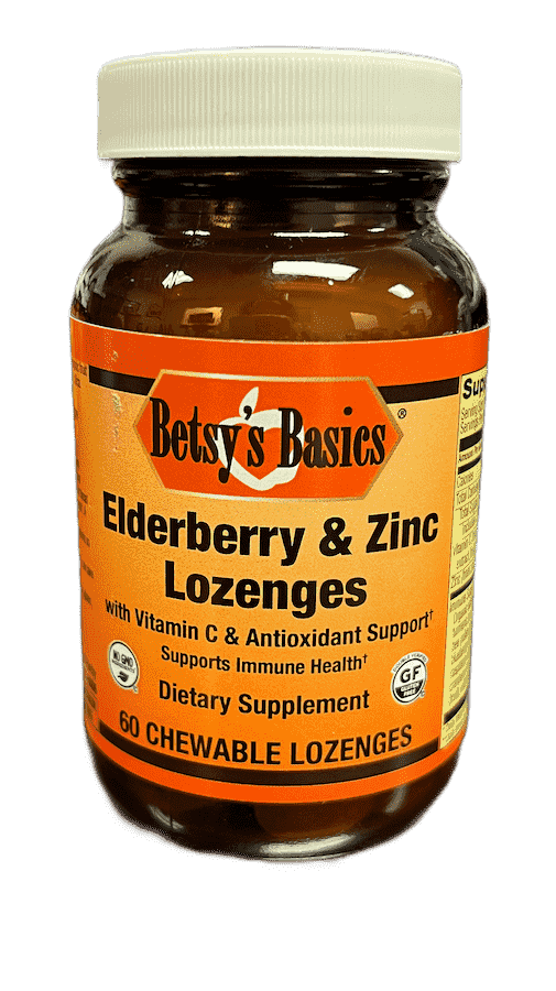 Betsy_s Basics Elderberry and Zinc Lozenges with vitamin C and antioxidant support
