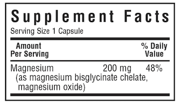 Bluebonnet Nutrition Buffered Chelated Magnesium Supplement Facts