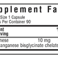 Bluebonnet Nutrition Chelated Manganese Supplement Facts