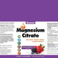 Bluebonnet Nutrition Liquid Magnesium Citrate Mixed Berry Flavor Full Label