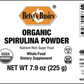 Betsy_s Basics Organic Spirulina Powder Supplement Facts label