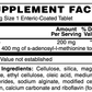 Betsy_s Basics SAM-e 200 mg enteric-coated tablets Supplement Facts