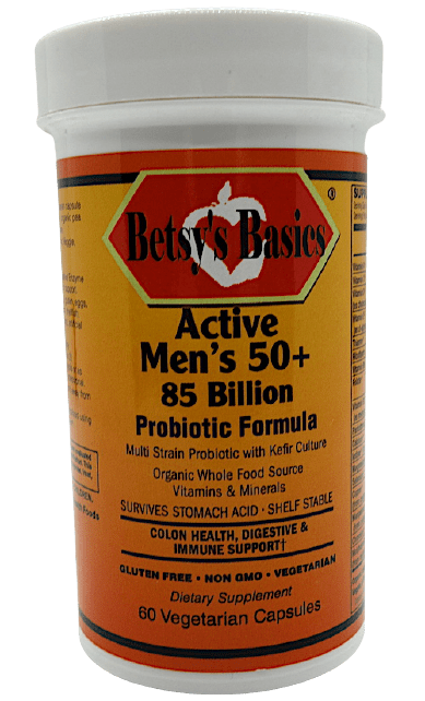 Betsy_s Basics Active Men_s 50+ 85 Billion Probiotic Formula