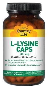 L-LYSINE CAPS 500 MG By Country Life