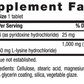 Country Life L-LYSINE 1000 MG SUPPLEMENT FACTS