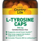 L-TYROSINE 500 MG 50 VCAP By Country Life