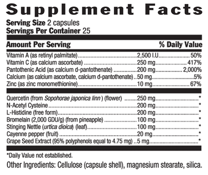 Country Life ALLER-MAX Supplement Facts