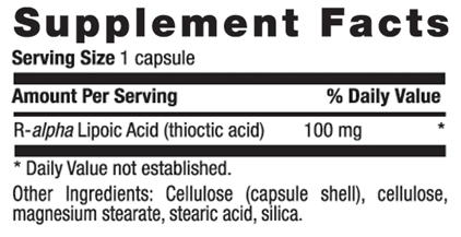 Country Life R-LIPOIC ACID 100 MG SUPPLEMENT FACTS
