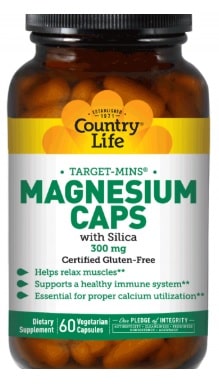 MAGNESIUM WITH SILICA 300 MG 60 VCAP By Country Life