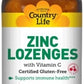 ZINC 60 LOZENGES CHERRY FLAVOR By Country Life