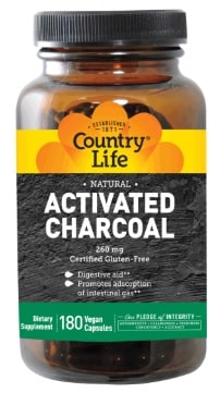 ACTIVATED CHARCOAL 180 VCAP By Country Life