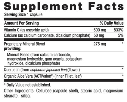Country Life BUFFER-C PH CONTROLLED 500 MG Supplement Facts
