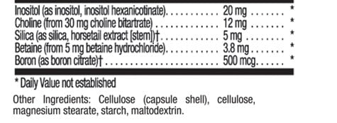 Country Life DAILY TOTAL ONE IRON-FREE SUPPLEMENT FACTS 2 of 2