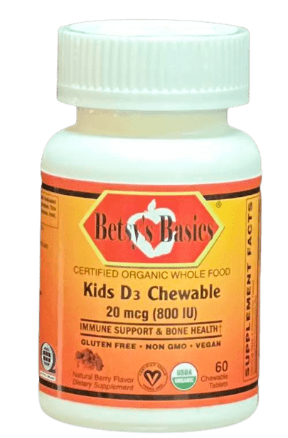 Betsy_s Basics Kids D3 Chewable 20 mcg_800 iu Natural Berry Flavor