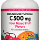 VITAMIN C 500 MG FOUR MIXED FRUIT FLAVORS 90 CHEW WAFERS BY NATURAL FACTORS 