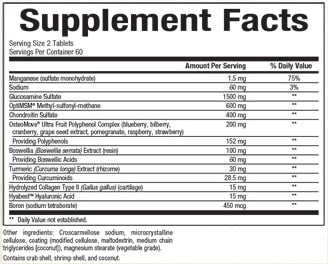 NATURAL FACTORS OSTEOMOVE JOINT CARE EXTRA STRENGTH SUPPLEMENT FACTS