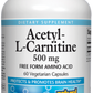 ACETYL-L-CARNITINE 500 MG 60 VCAP BY NATURAL FACTORS 