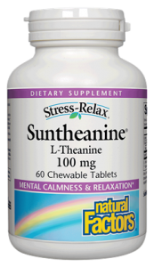 SUNTHEANINE L-THEANINE 100 MG 60 CHEW TAB BY NATURAL FACTORS 