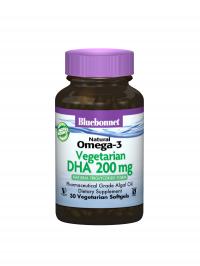 NATURAL OMEGA-3 VEGETARIAN DHA 200 MG 60 VSGL BY BLUEBONNET NUTRITION 
