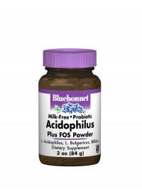 MILK-FREE PROBIOTIC ACIDOPHILUS PLUS FOS POWDER 3 OZ BLUEBONNET NUTRITION
